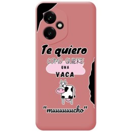 Funda Silicona Líquida Rosa para Huawei Honor 400 5G diseño Vaca Dibujos