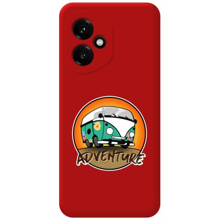 Funda Silicona Líquida Roja para Huawei Honor 400 5G diseño Adventure Dibujos