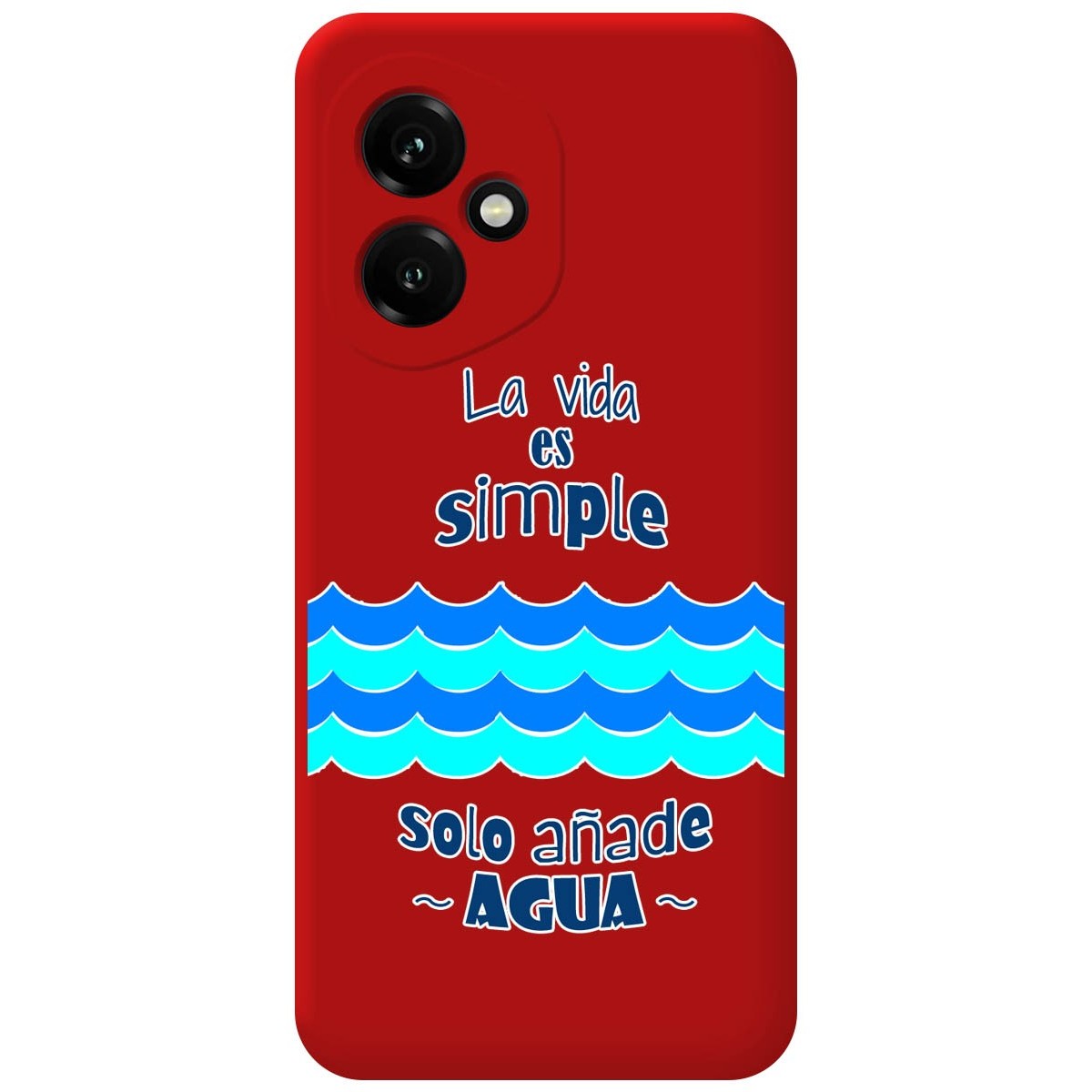 Funda Silicona Líquida Roja para Huawei Honor 400 5G diseño Agua Dibujos