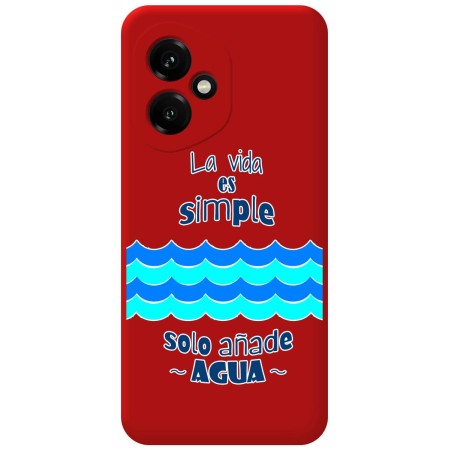 Funda Silicona Líquida Roja para Huawei Honor 400 5G diseño Agua Dibujos