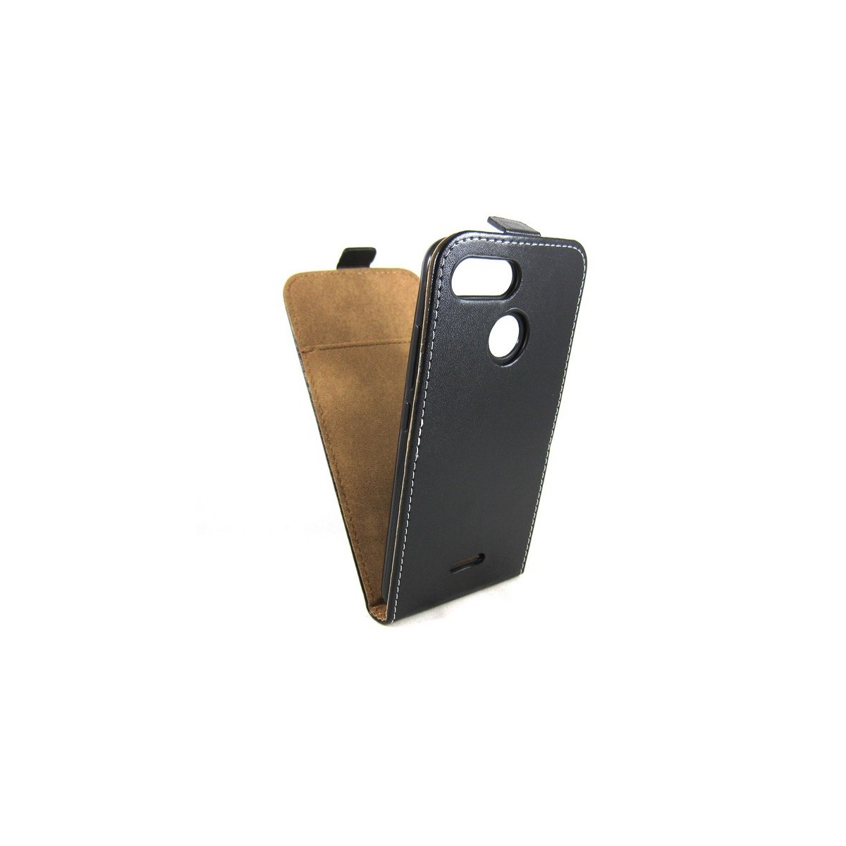 Funda Piel Premium Negra Ultra-Slim para Xiaomi Redmi 6
