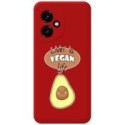 Funda Silicona Líquida Roja para Huawei Honor 400 5G diseño Vegan Life Dibujos