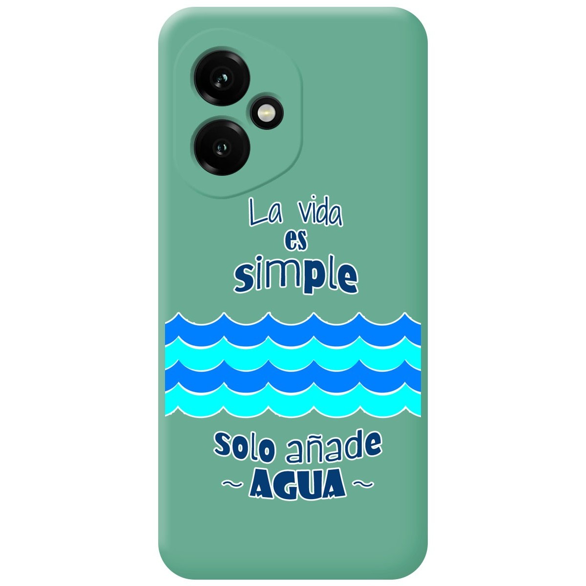 Funda Silicona Líquida Verde para Huawei Honor 400 5G diseño Agua Dibujos