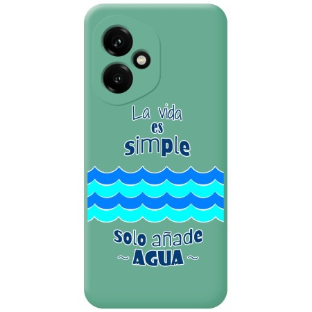 Funda Silicona Líquida Verde para Huawei Honor 400 5G diseño Agua Dibujos