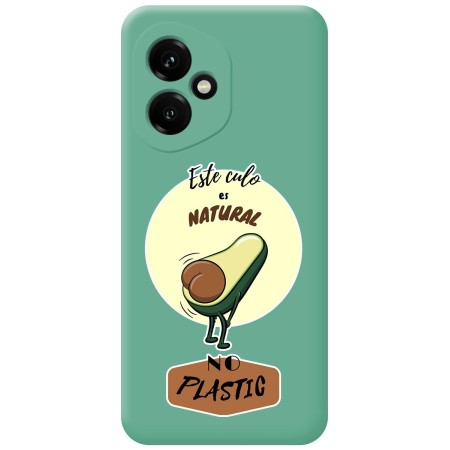 Funda Silicona Líquida Verde para Huawei Honor 400 5G diseño Culo Natural Dibujos