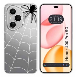 Funda Silicona Transparente para Huawei Honor 400 Pro 5G diseño Araña Dibujos