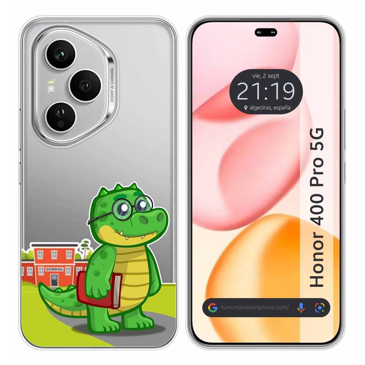 Funda Silicona Transparente para Huawei Honor 400 Pro 5G diseño Coco Dibujos