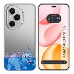 Funda Silicona Transparente para Huawei Honor 400 Pro 5G diseño Hipo Dibujos