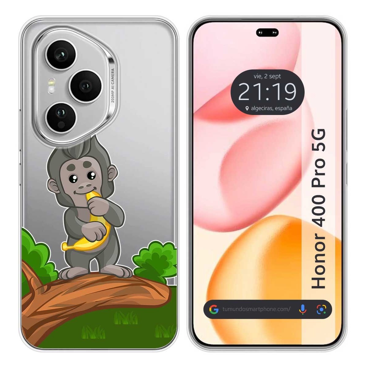 Funda Silicona Transparente para Huawei Honor 400 Pro 5G diseño Mono Dibujos