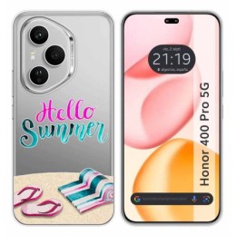 Funda Silicona Transparente para Huawei Honor 400 Pro 5G diseño Summer Dibujos
