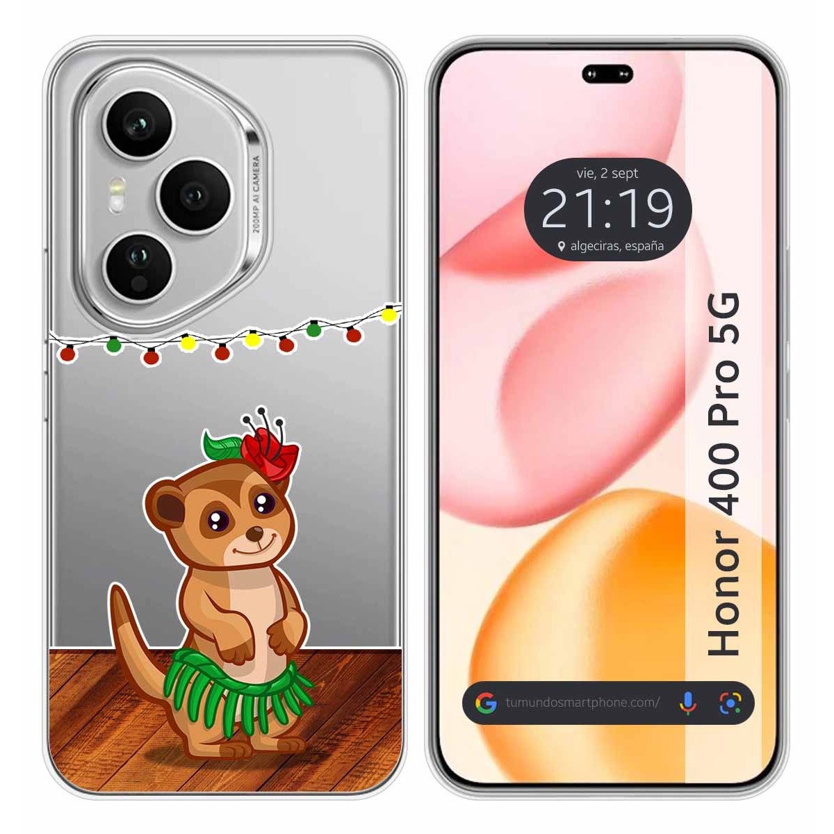 Funda Silicona Transparente para Huawei Honor 400 Pro 5G diseño Suricata Dibujos