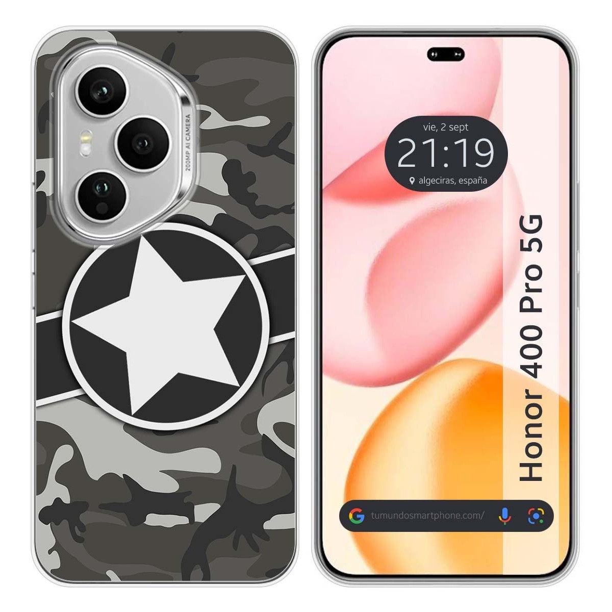 Funda Silicona para Huawei Honor 400 Pro 5G diseño Camuflaje 02 Dibujos