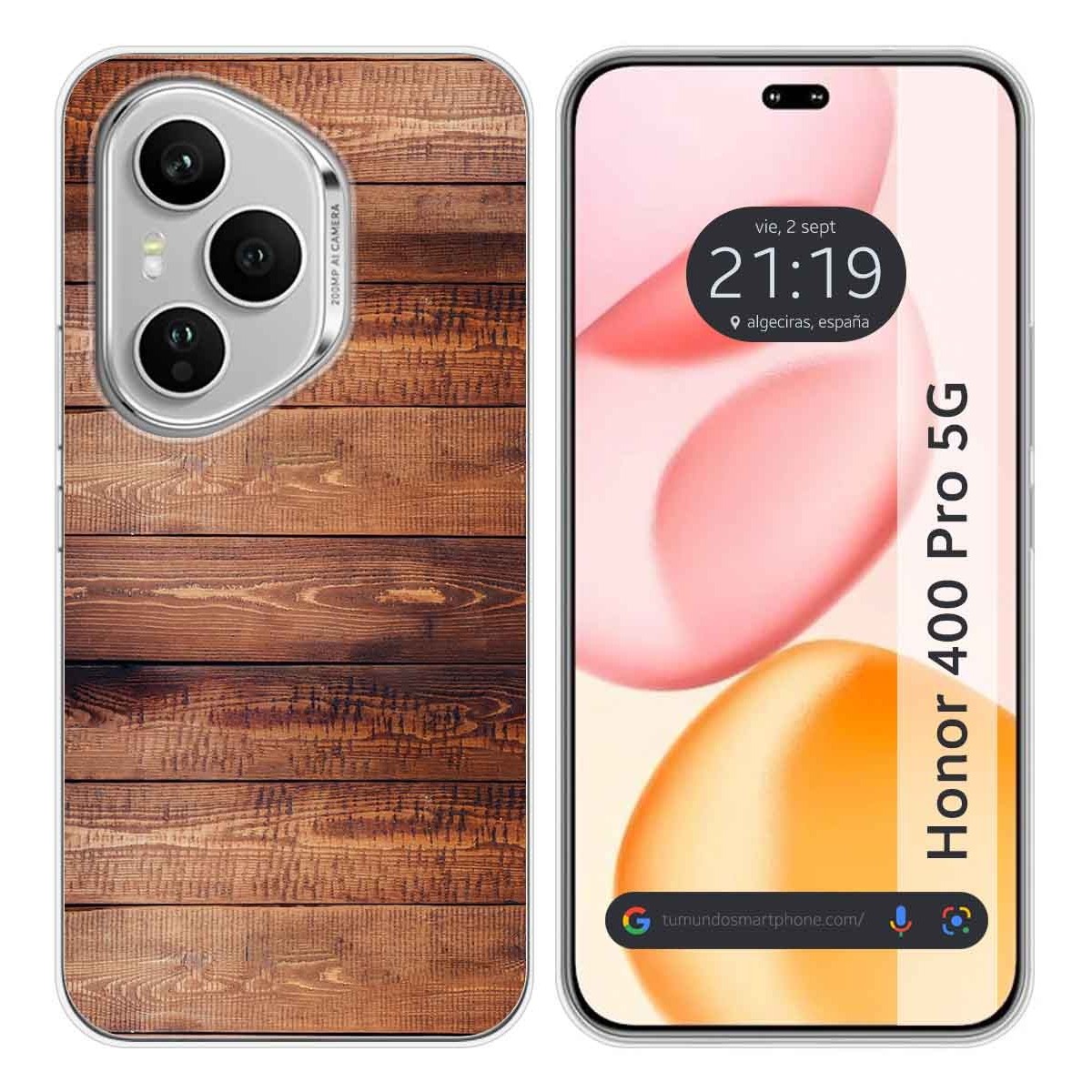 Funda Silicona para Huawei Honor 400 Pro 5G diseño Madera 02 Dibujos