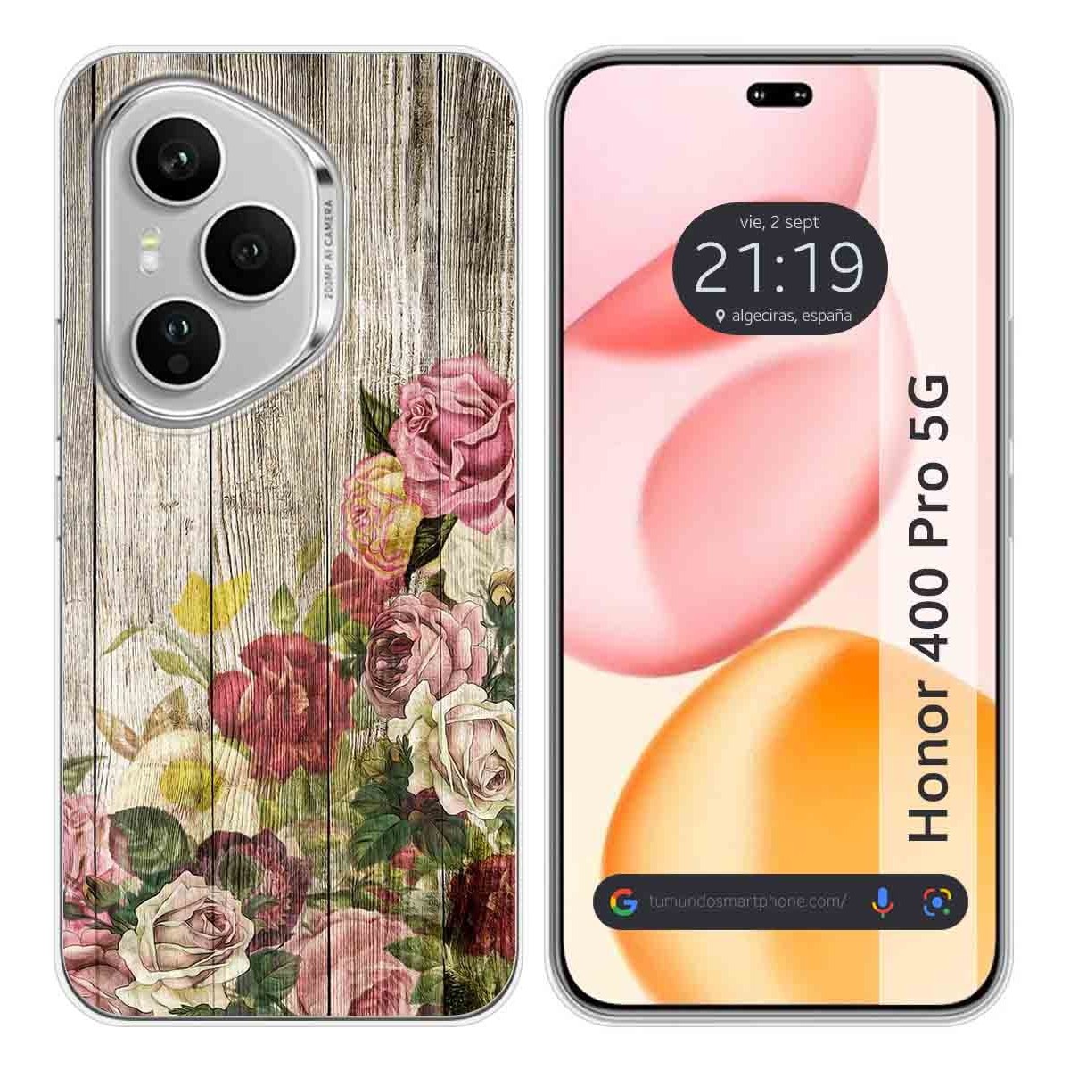 Funda Silicona para Huawei Honor 400 Pro 5G diseño Madera 08 Dibujos