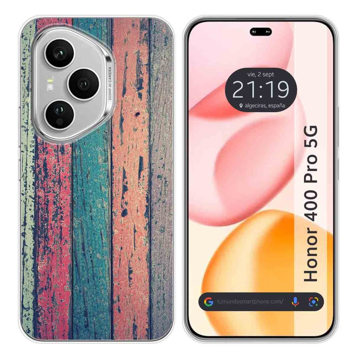 Funda Silicona para Huawei Honor 400 Pro 5G diseño Madera 10 Dibujos
