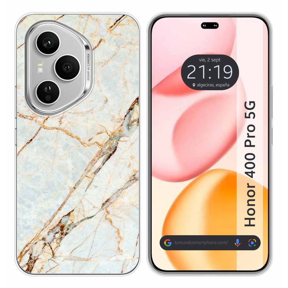 Funda Silicona para Huawei Honor 400 Pro 5G diseño Mármol 13 Dibujos