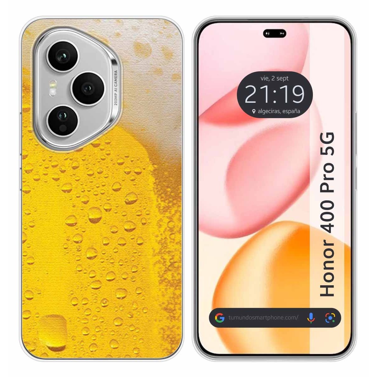Funda Silicona para Huawei Honor 400 Pro 5G diseño Cerveza Dibujos