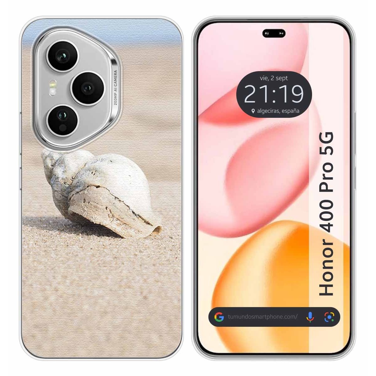 Funda Silicona para Huawei Honor 400 Pro 5G diseño Concha Dibujos