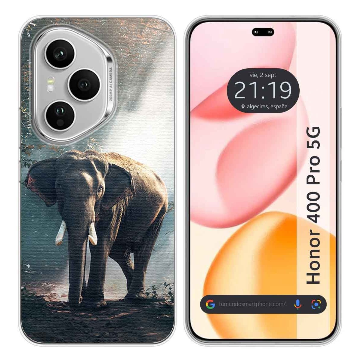 Funda Silicona para Huawei Honor 400 Pro 5G diseño Elefante Dibujos