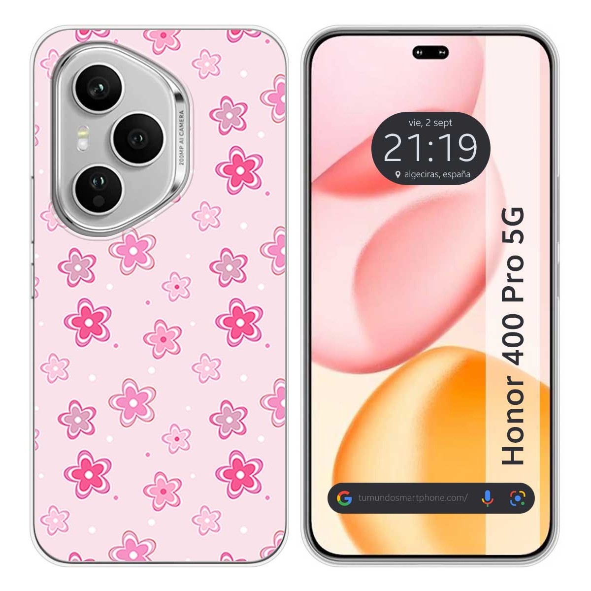 Funda Silicona para Huawei Honor 400 Pro 5G diseño Flores Dibujos