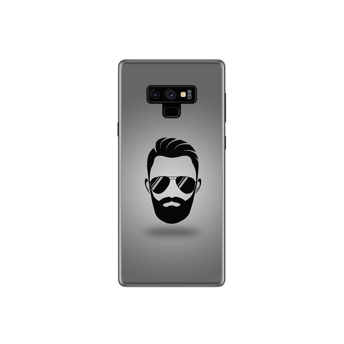 Funda Gel Tpu para Samsung Galaxy Note 9 Diseño Barba Dibujos