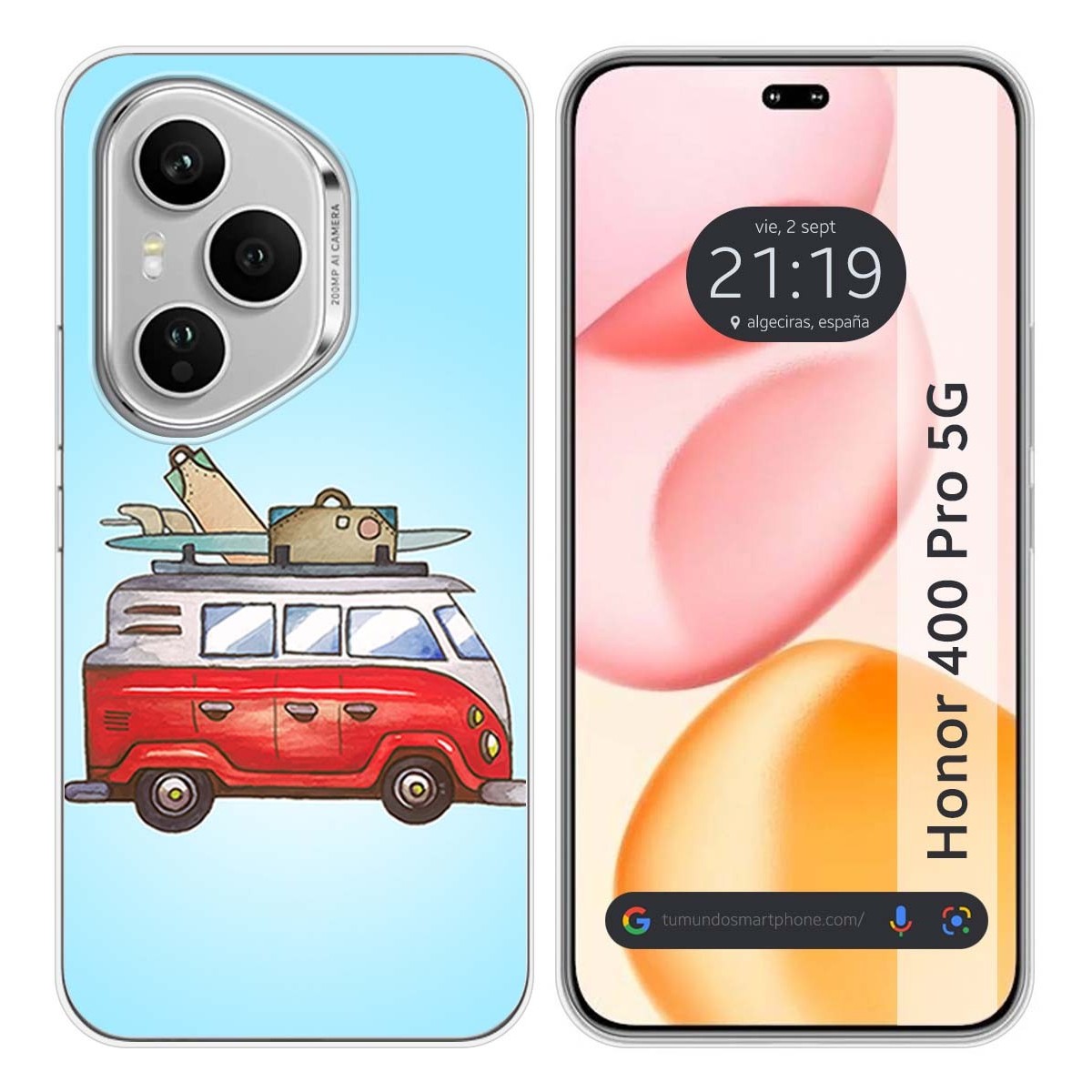 Funda Silicona para Huawei Honor 400 Pro 5G diseño Furgoneta Dibujos