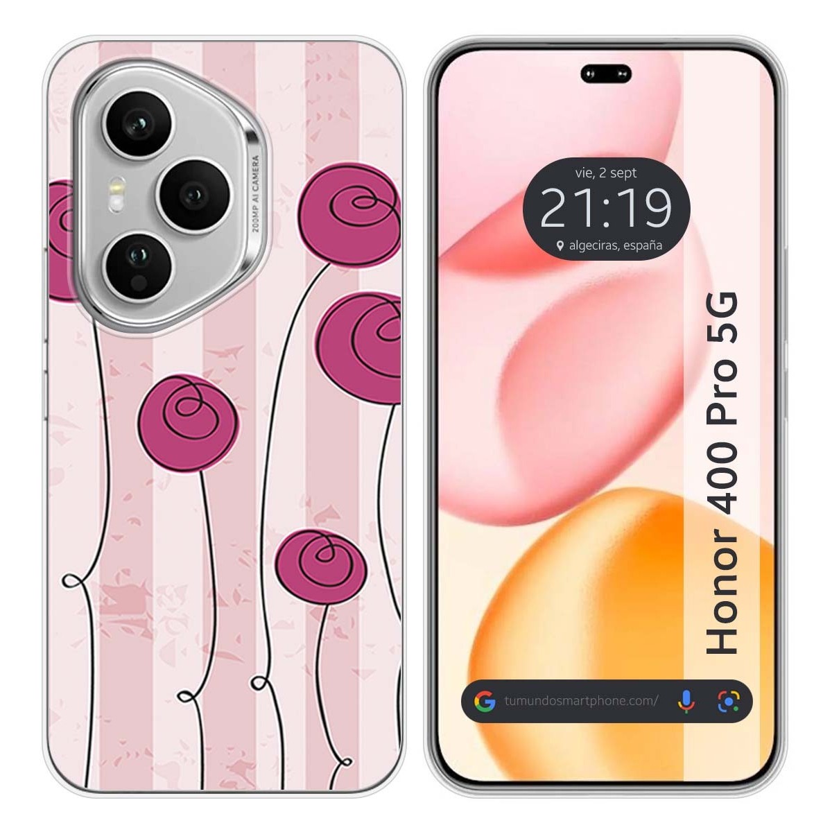Funda Silicona para Huawei Honor 400 Pro 5G diseño Flores Vintage Dibujos
