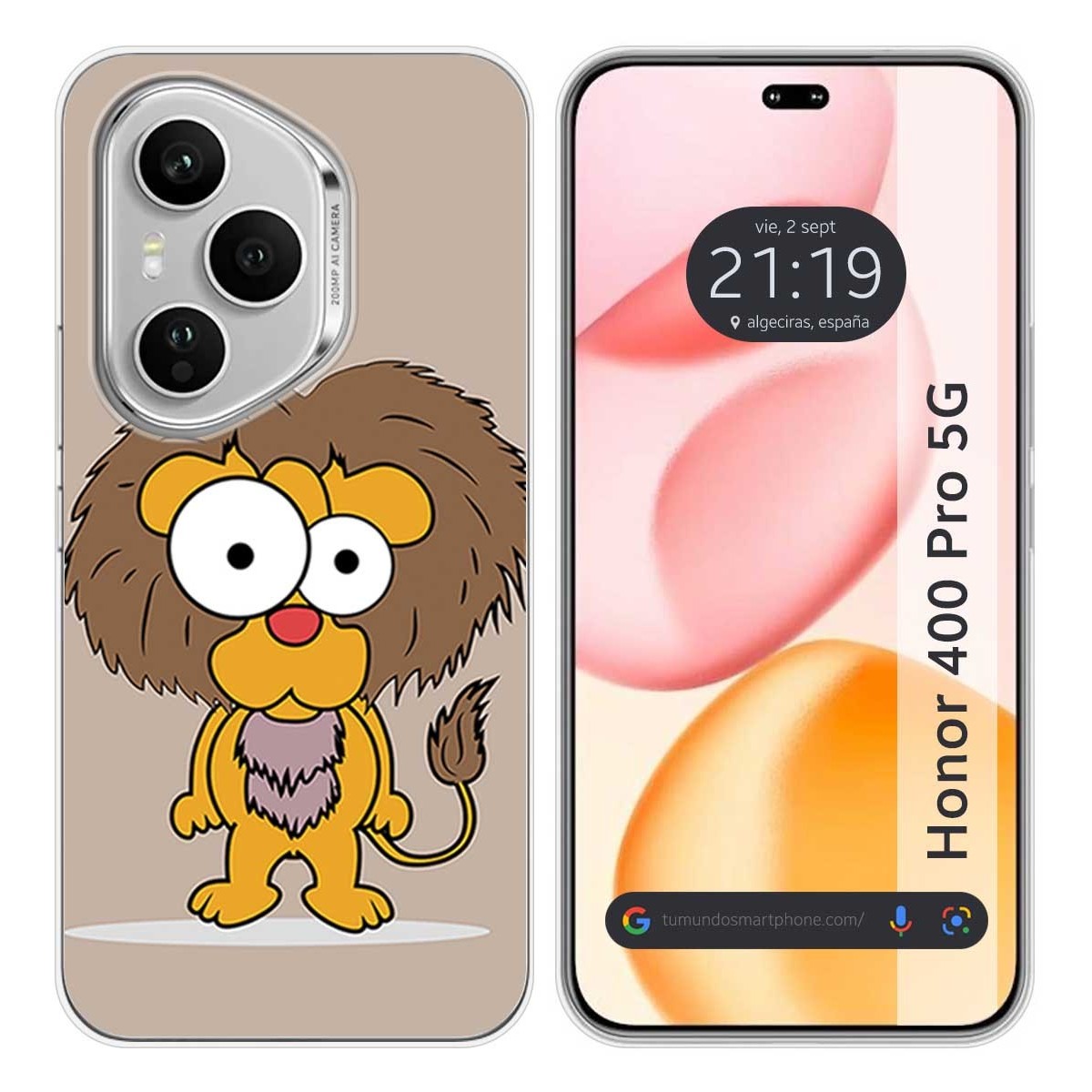 Funda Silicona para Huawei Honor 400 Pro 5G diseño Leon Dibujos