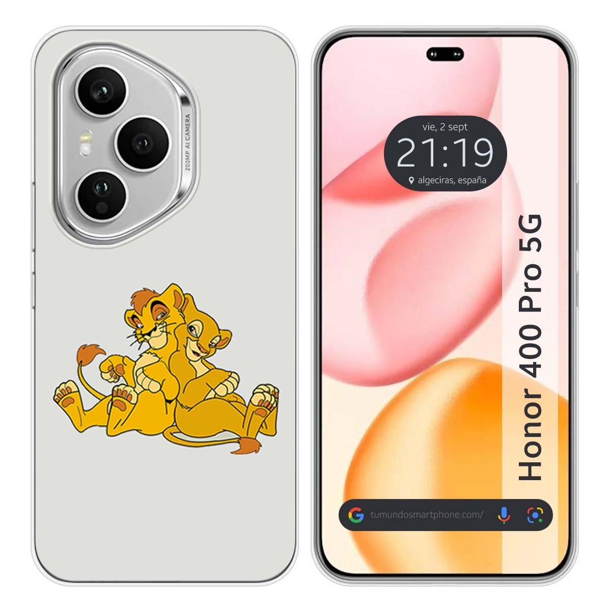 Funda Silicona para Huawei Honor 400 Pro 5G diseño Leones Dibujos