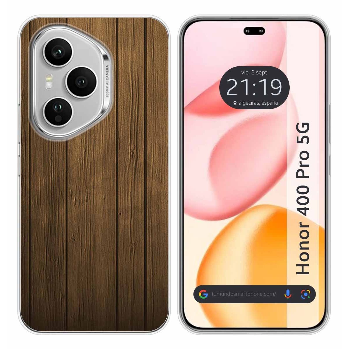 Funda Silicona para Huawei Honor 400 Pro 5G diseño Madera Dibujos