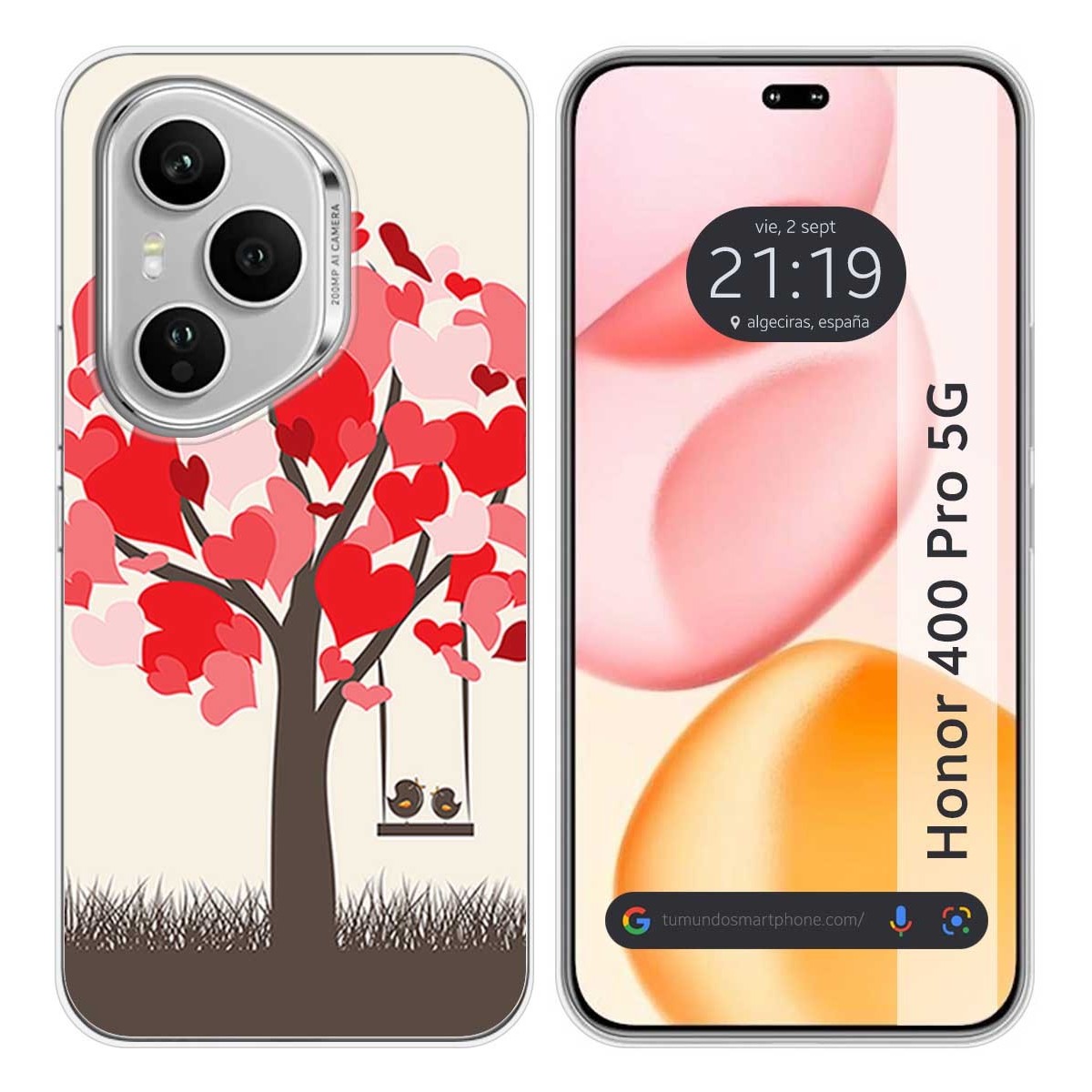 Funda Silicona para Huawei Honor 400 Pro 5G diseño Pajaritos Dibujos