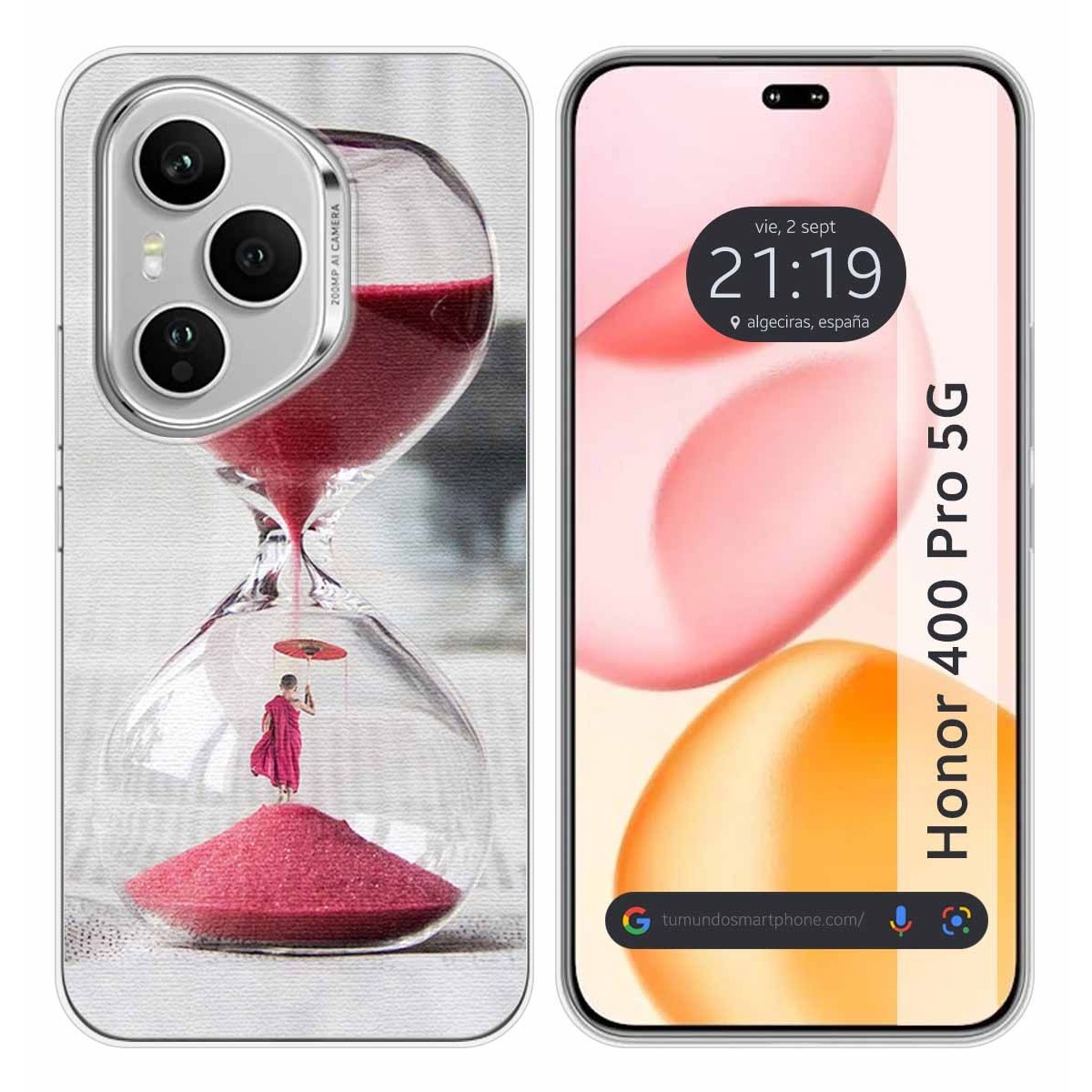 Funda Silicona para Huawei Honor 400 Pro 5G diseño Reloj Dibujos