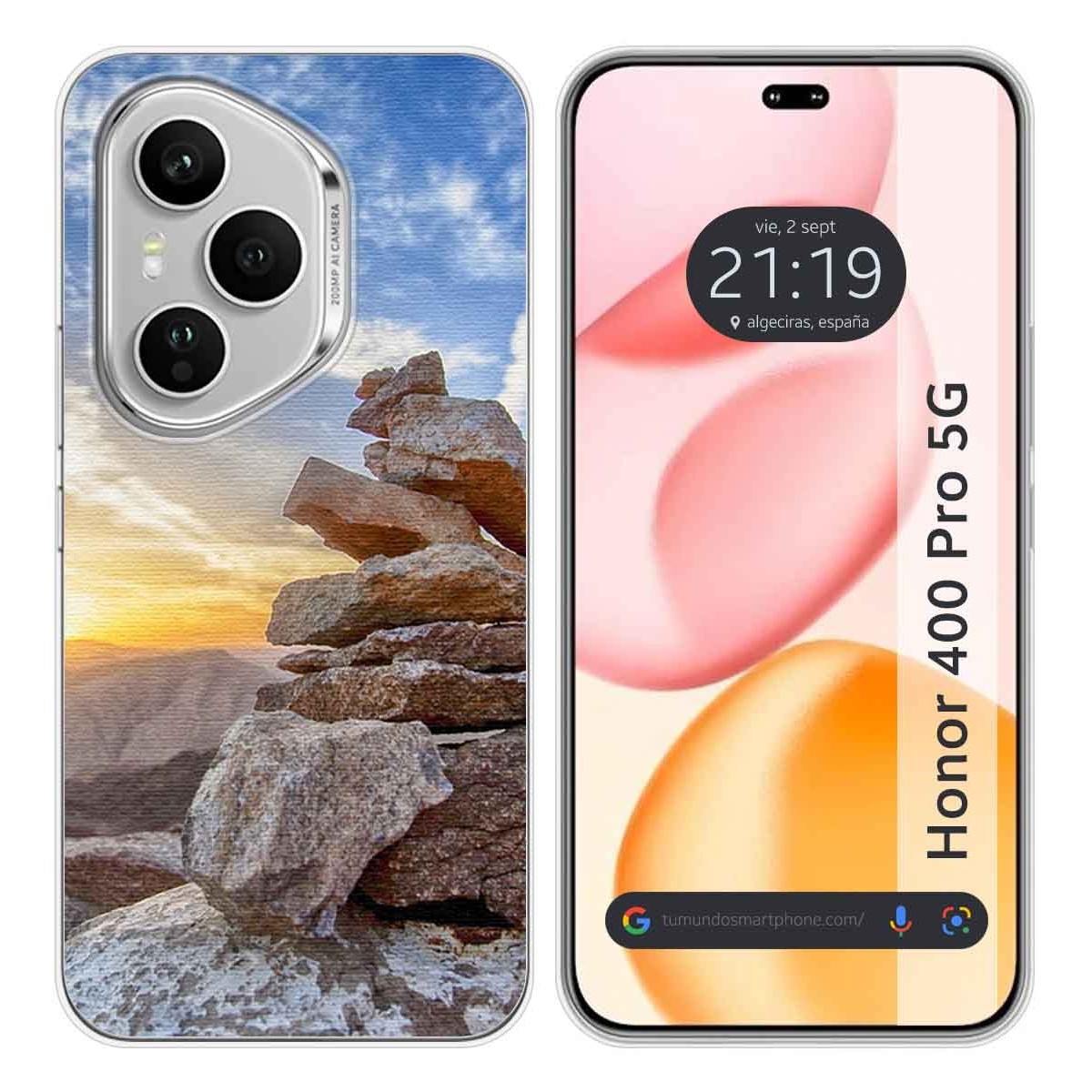 Funda Silicona para Huawei Honor 400 Pro 5G diseño Sunset Dibujos