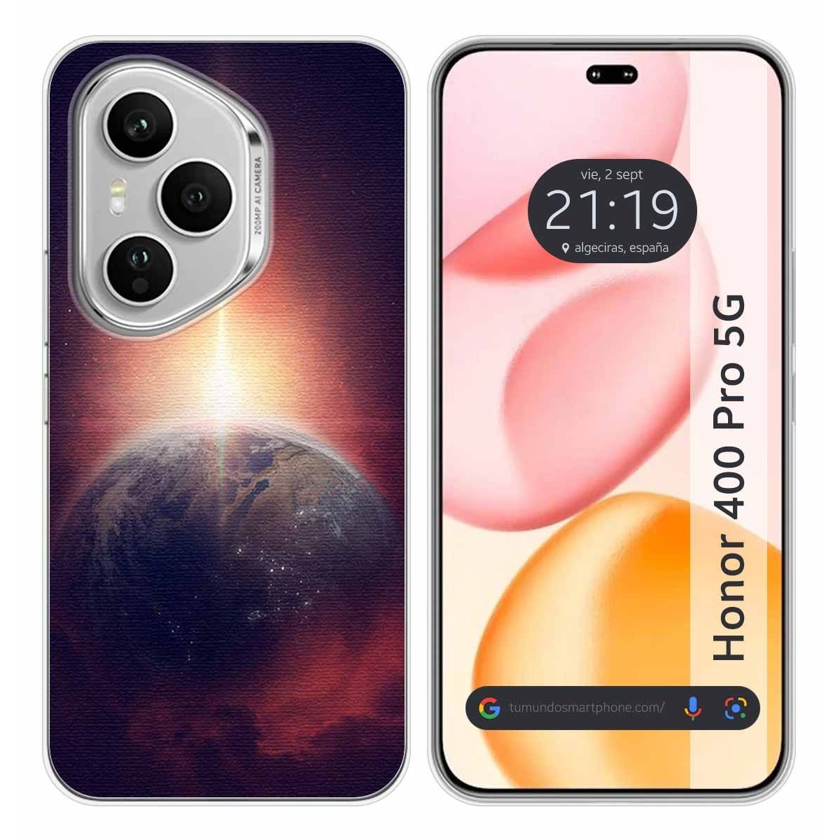 Funda Silicona para Huawei Honor 400 Pro 5G diseño Tierra Dibujos