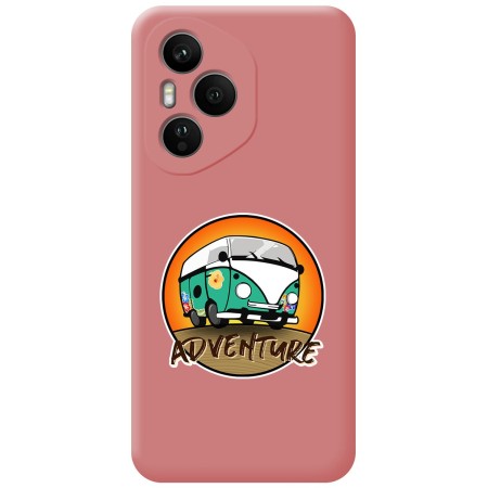 Funda Silicona Líquida Rosa para Huawei Honor 400 Pro 5G diseño Adventure Dibujos