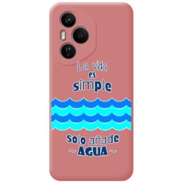 Funda Silicona Líquida Rosa para Huawei Honor 400 Pro 5G diseño Agua Dibujos