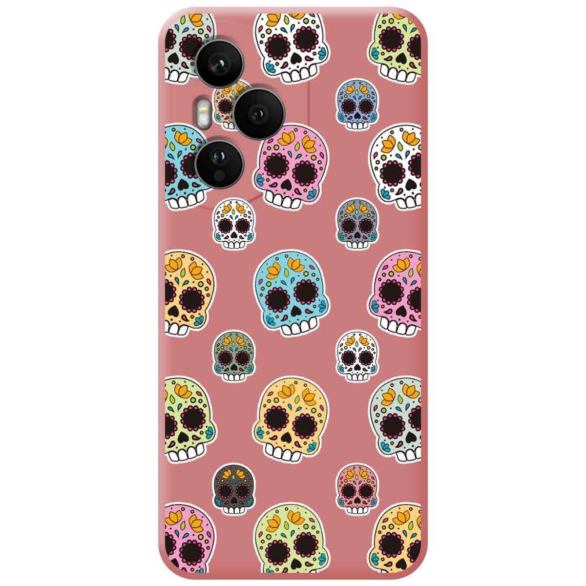Funda Silicona Líquida Rosa para Huawei Honor 400 Pro 5G diseño Catrina Dibujos
