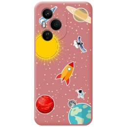 Funda Silicona Líquida Rosa para Huawei Honor 400 Pro 5G diseño Espacio Dibujos