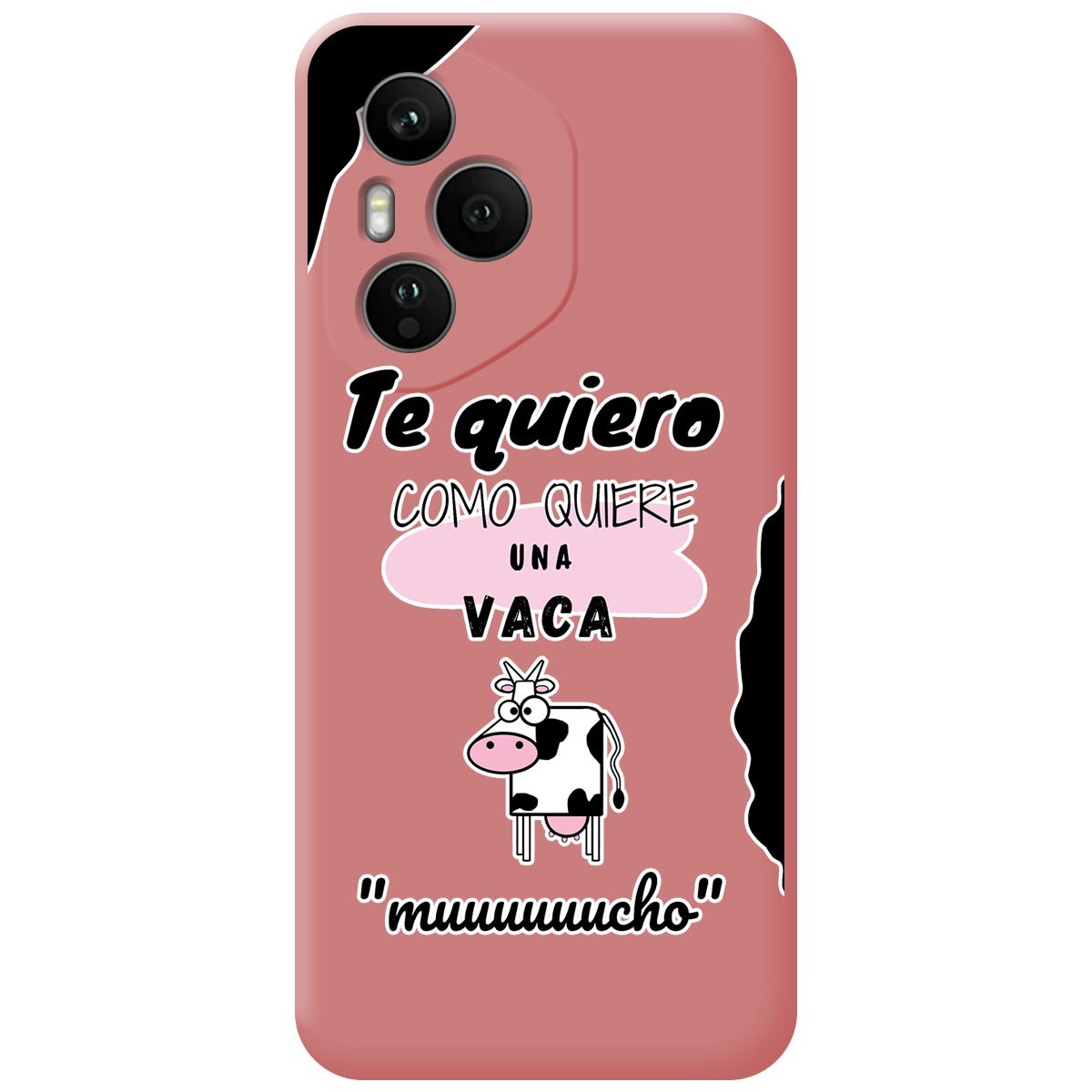 Funda Silicona Líquida Rosa para Huawei Honor 400 Pro 5G diseño Vaca Dibujos