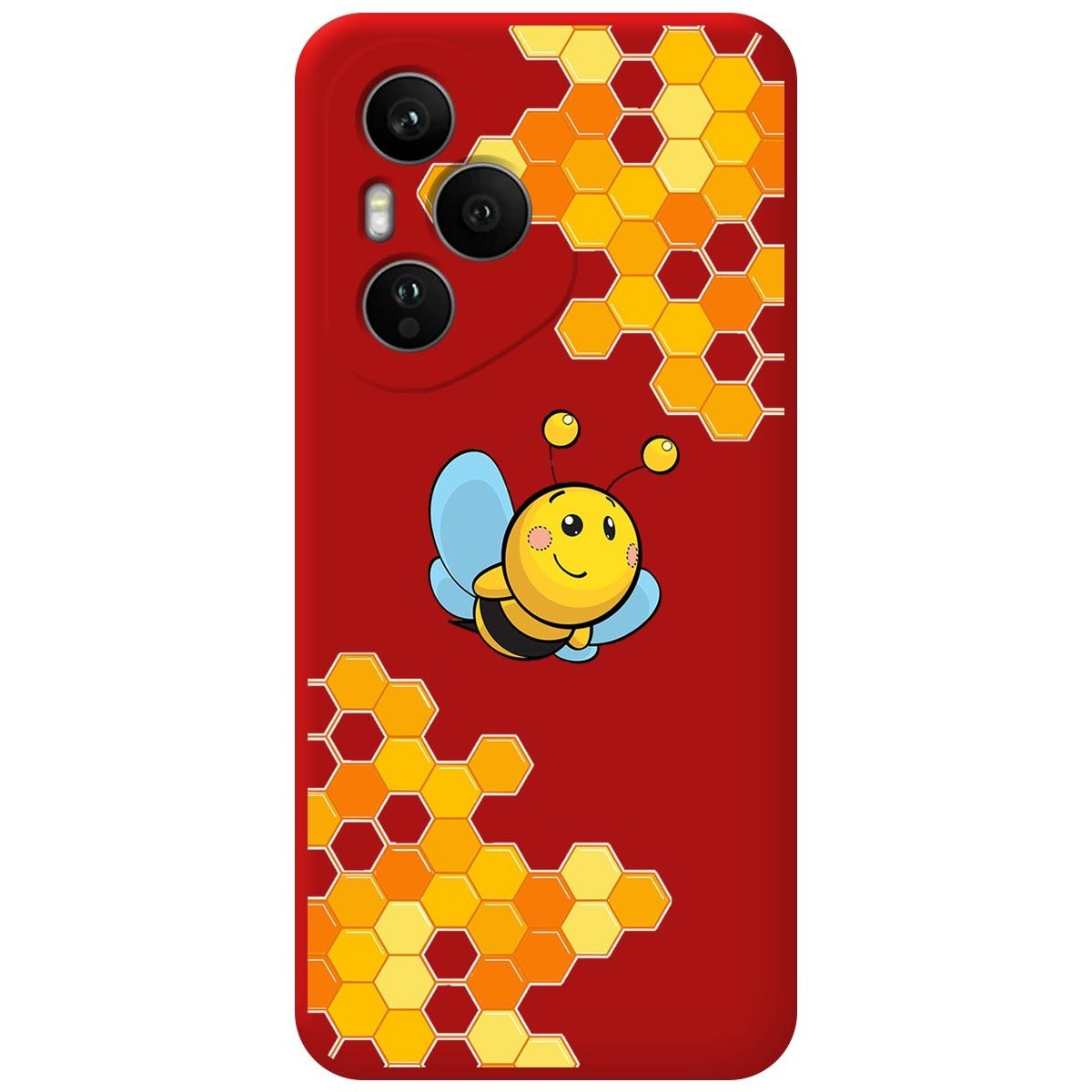 Funda Silicona Líquida Roja para Huawei Honor 400 Pro 5G diseño Abeja Dibujos