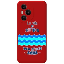 Funda Silicona Líquida Roja para Huawei Honor 400 Pro 5G diseño Agua Dibujos