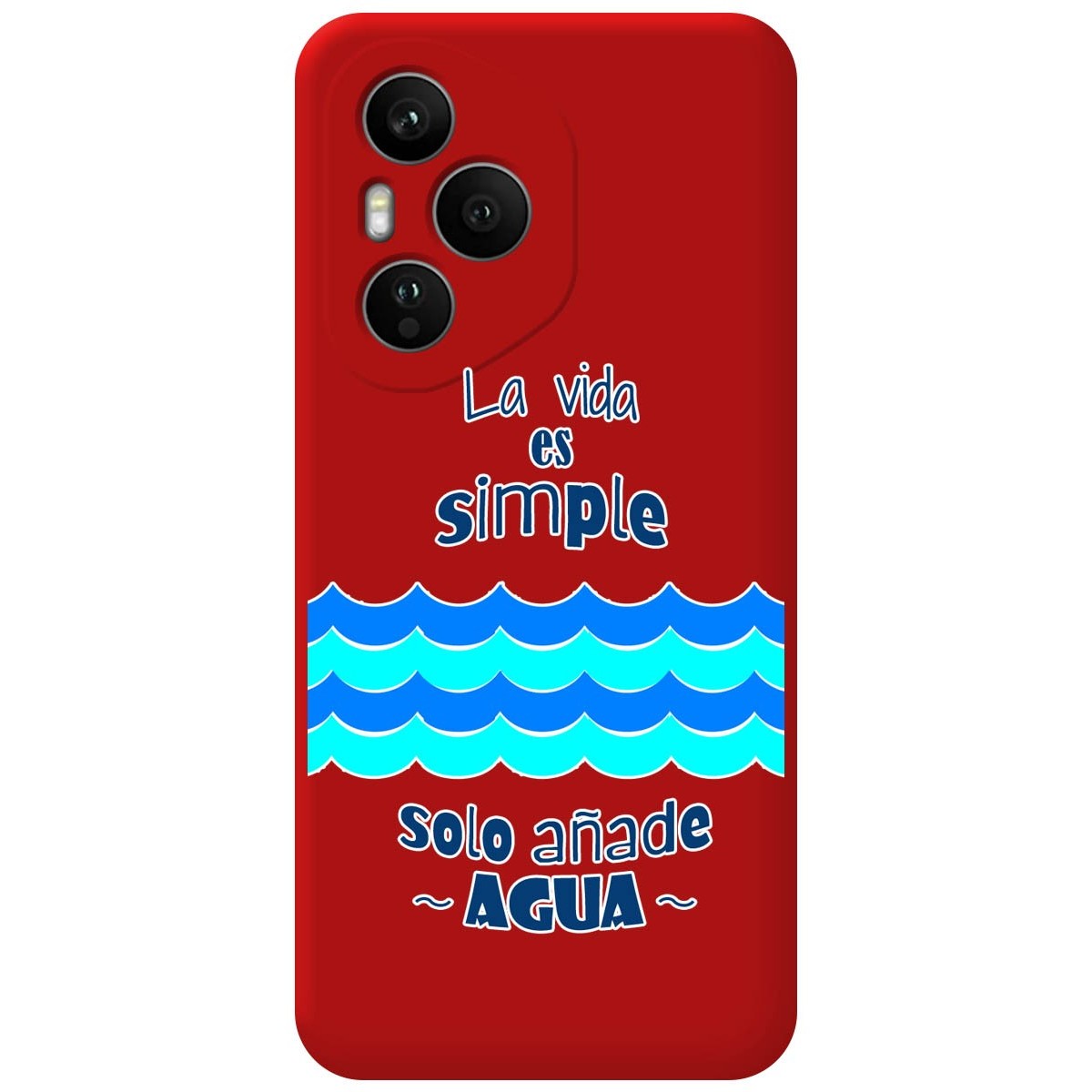 Funda Silicona Líquida Roja para Huawei Honor 400 Pro 5G diseño Agua Dibujos