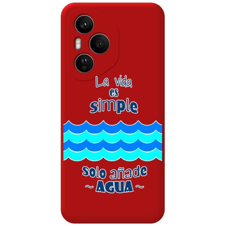 Funda Silicona Líquida Roja para Huawei Honor 400 Pro 5G diseño Agua Dibujos