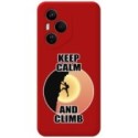 Funda Silicona Líquida Roja para Huawei Honor 400 Pro 5G diseño Hombre Escalada Dibujos