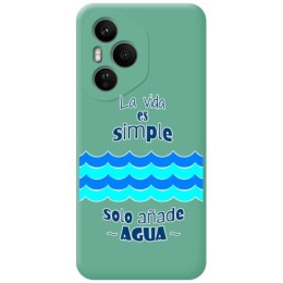 Funda Silicona Líquida Verde para Huawei Honor 400 Pro 5G diseño Agua Dibujos