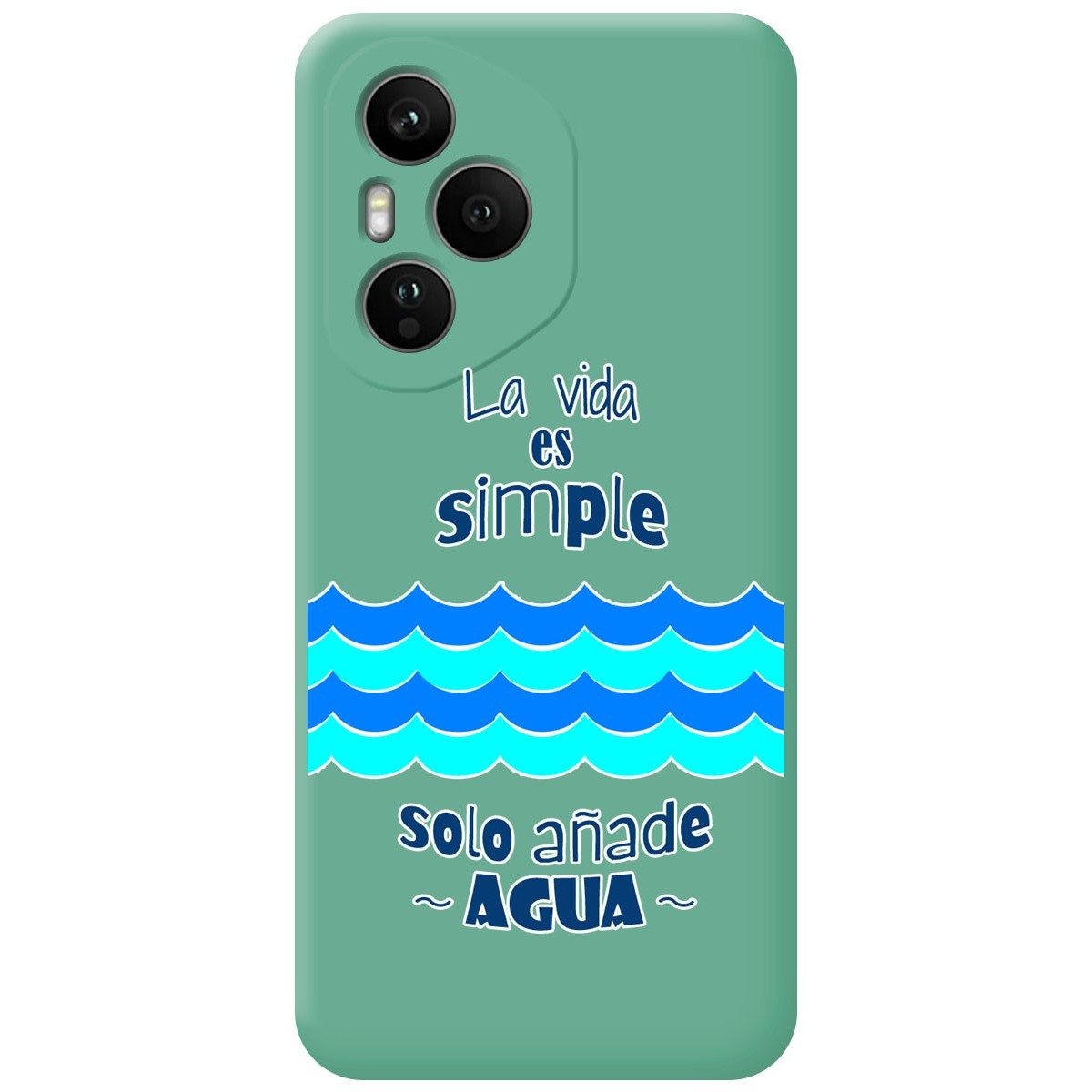 Funda Silicona Líquida Verde para Huawei Honor 400 Pro 5G diseño Agua Dibujos