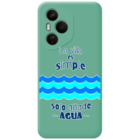 Funda Silicona Líquida Verde para Huawei Honor 400 Pro 5G diseño Agua Dibujos