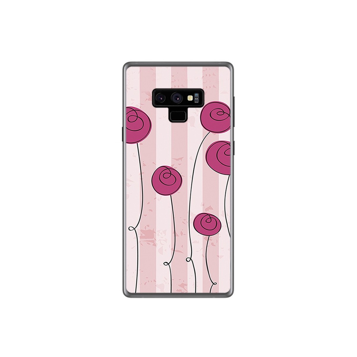 Funda Gel Tpu para Samsung Galaxy Note 9 Diseño Flores Vintage Dibujos
