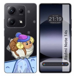Funda Silicona Transparente para Xiaomi Redmi Note 14S diseño Cabra Dibujos