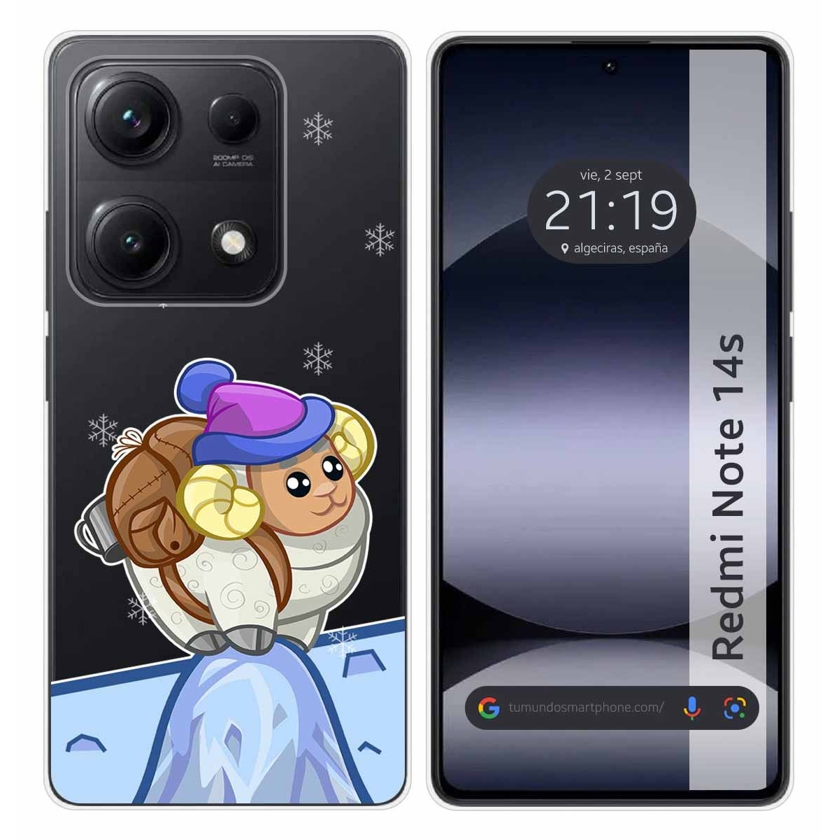 Funda Silicona Transparente para Xiaomi Redmi Note 14S diseño Cabra Dibujos